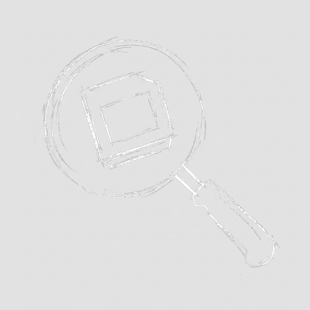 Digital sketch of a magnifying glass held over a retro game cartridge for appraisal