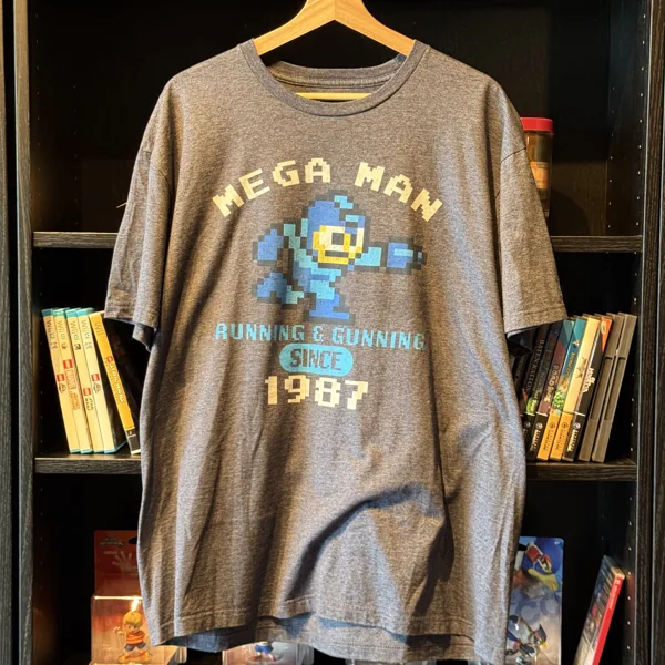 Mega Man Running & Gunning Tee - Good - NOSTOS Duluth GA