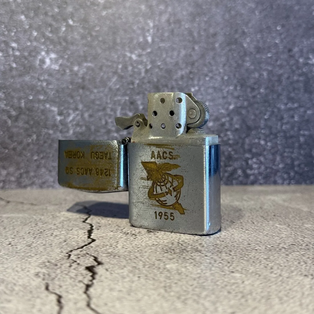Longines Lighter, AACS Korea 1955 (For Restoration) — view 3