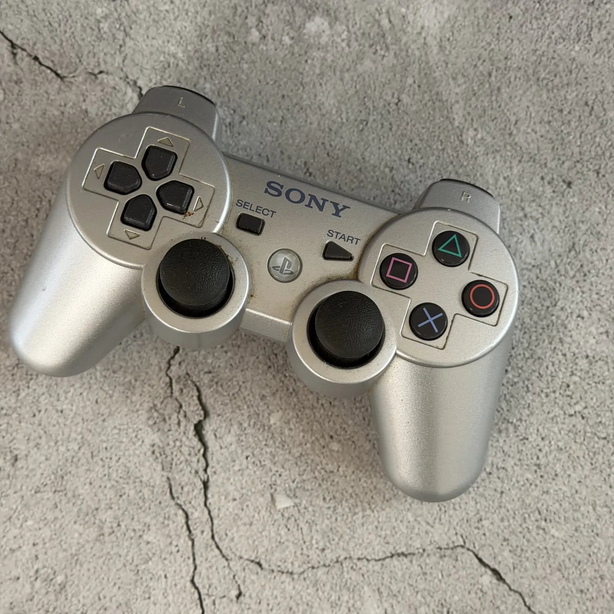 PlayStation 3 Wireless Sixaxis Controller (Silver) - PlayStation 3 - Loose - NOSTOS Duluth GA
