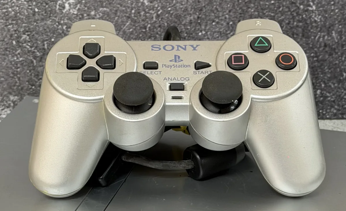 DualShock 2 Controller (Silver) - PlayStation 2 (PS2) - Loose - NOSTOS Duluth GA
