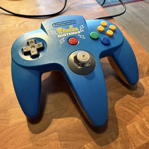 Nintendo 64 Controller (Pikachu Blue and Yellow) - Nintendo 64 (N64) - Loose - NOSTOS Duluth GA