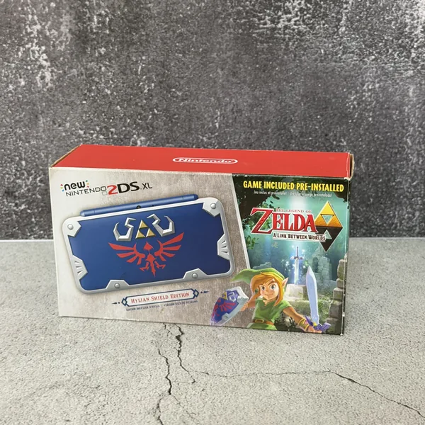 New Nintendo 2DS XL Hylian Shield Edition - Nintendo 3DS - CIB (Complete In Box) - NOSTOS Duluth GA