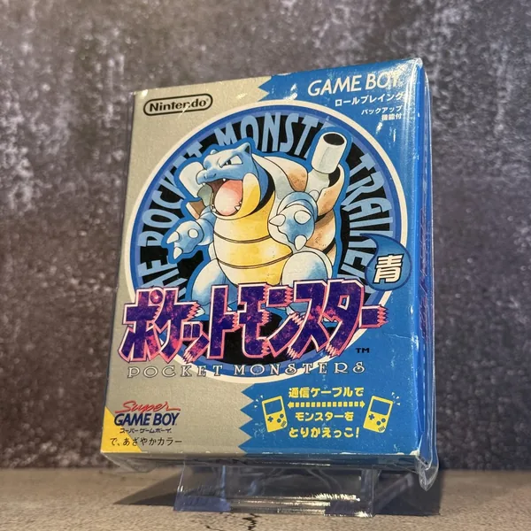 Pokemon Blue (Japanese, Game Boy) - CIB (Complete In Box) - NOSTOS Duluth GA
